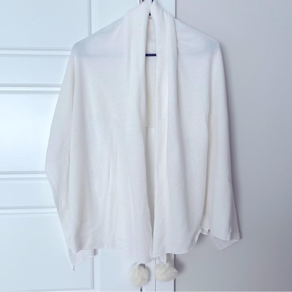 White Scarf/ Wrap Winter Lightweight  Womens